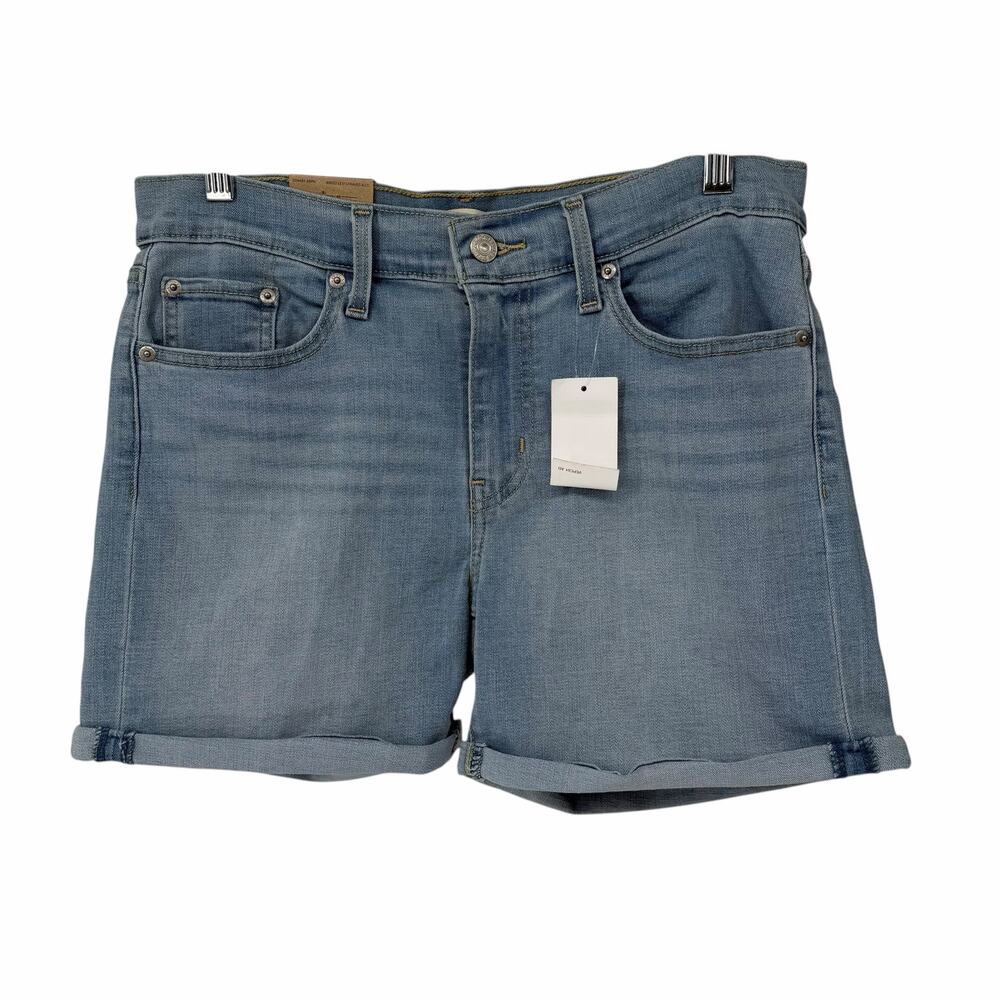 NEW Levis Mid-Rise, Mid-Length Light Wash Denim Sorts Sz 29